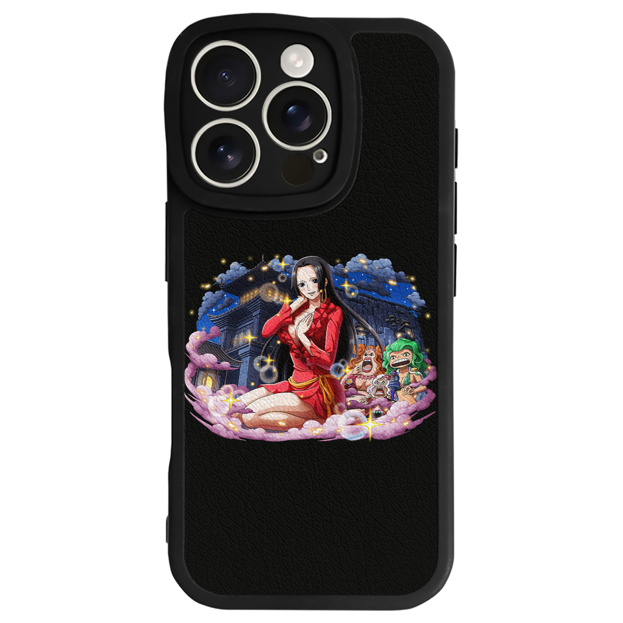 （画像用） ワンピース ボア・ハンコック ONE PIECE Boa·Hancock 【iPhone 16シリーズ対応】シリコンスマホケース（レザー調） 材質：シリコン